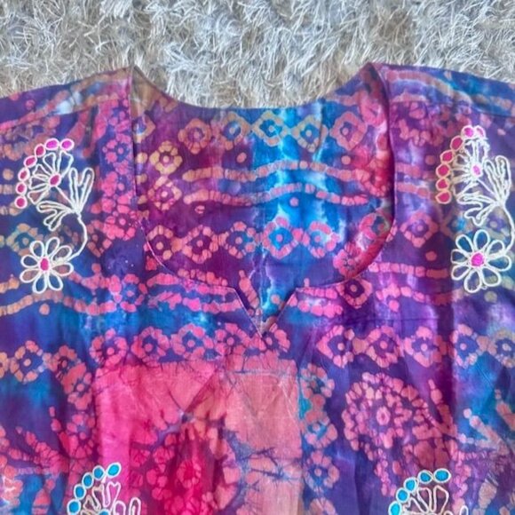 Unique Handmade Bohemian Patchwork Floral Embroidered Long Sleeve Top - Women’s - Picture 7 of 7